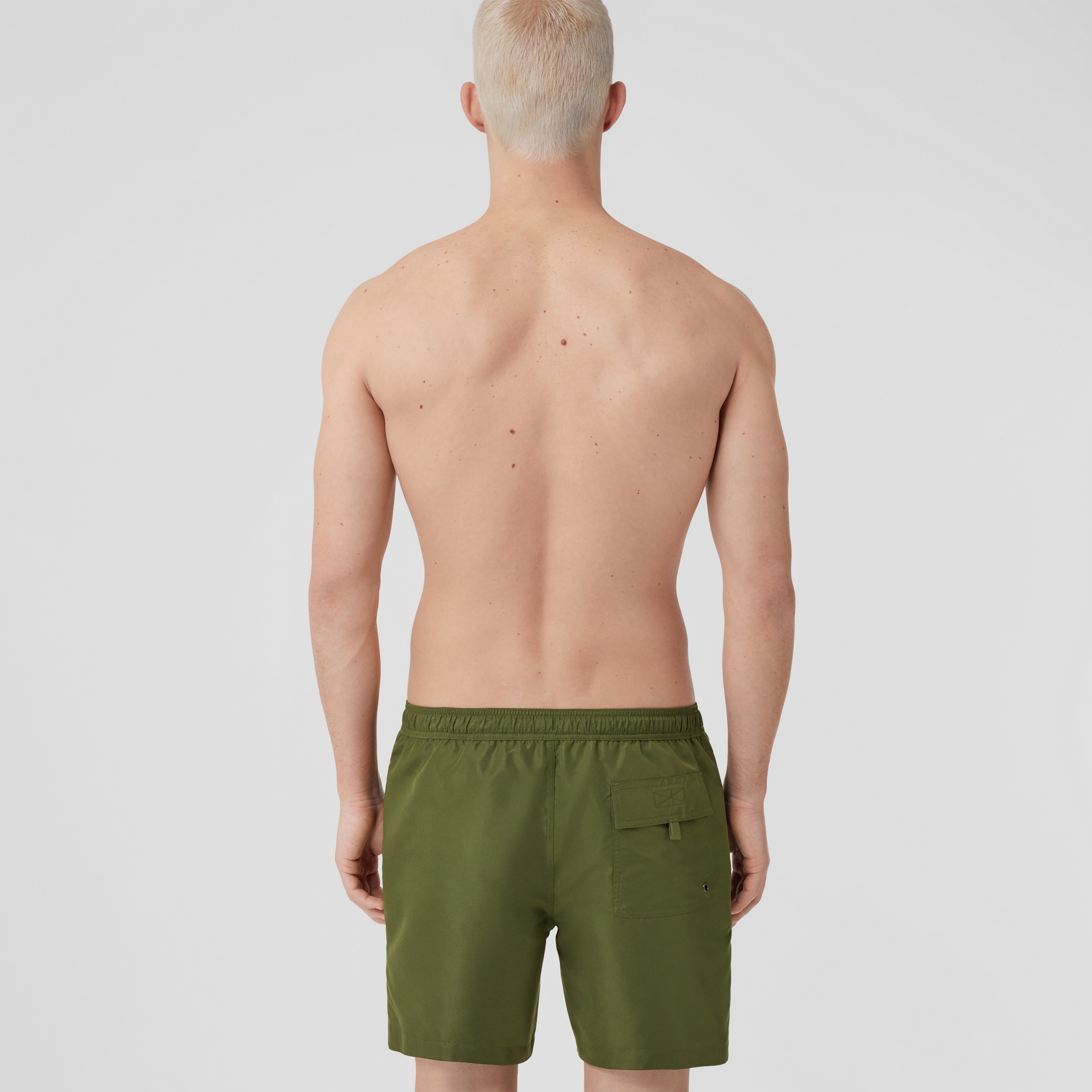 Logo Detail Swim Shorts in Olive - Men | Burberry® Official - 2
