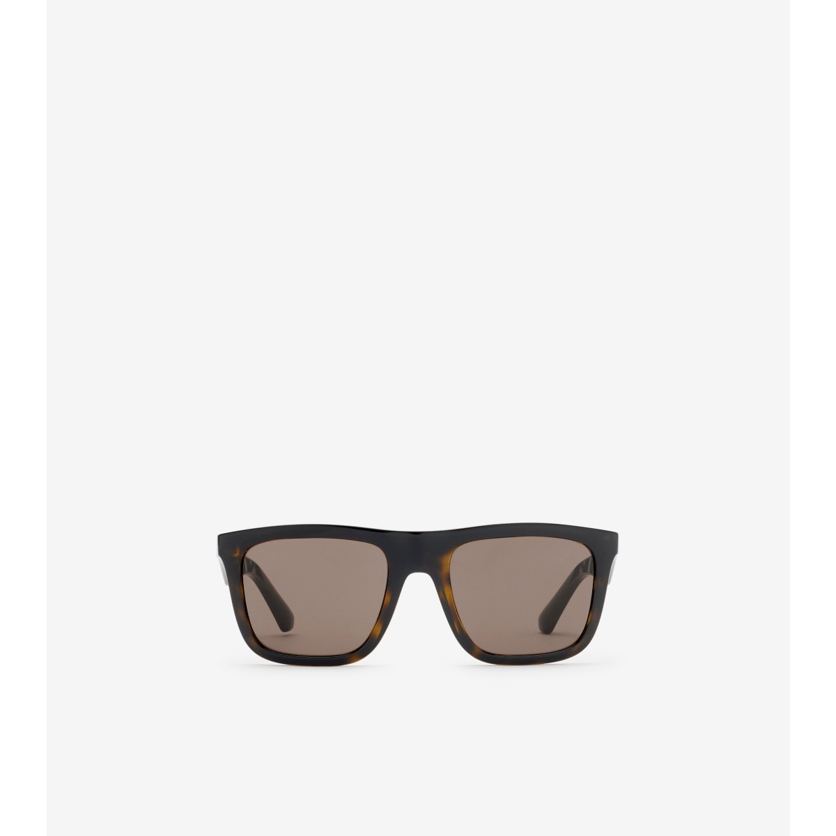 Burberry Embossed Check Square Sunglasses In Tortoiseshell