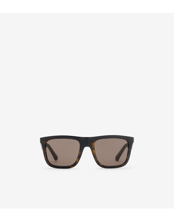 Embossed Check Square Sunglasses