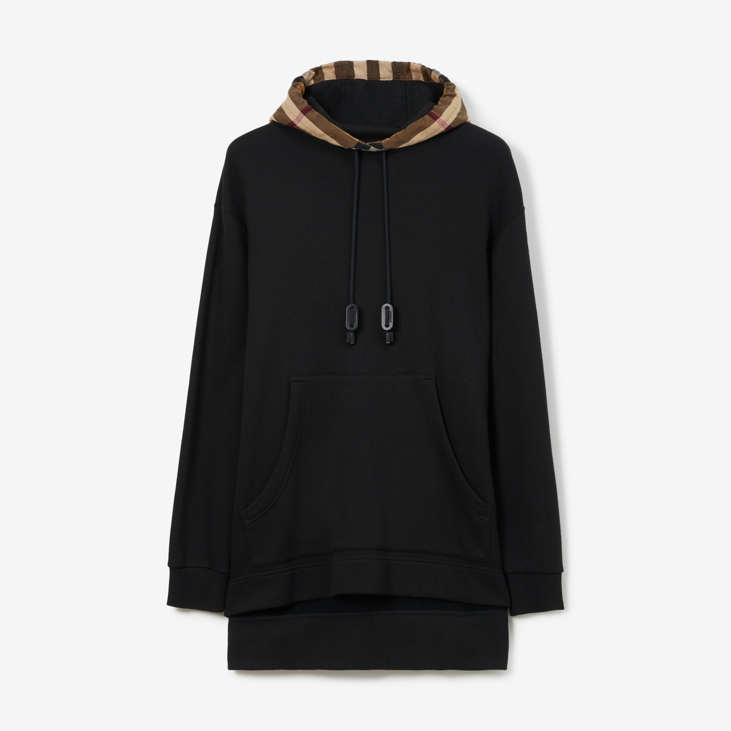 Hood Cotton Hoodie in Black/archive Beige Men | Official