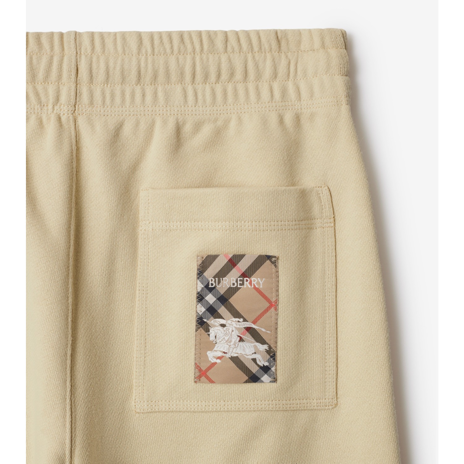 Check Label Cotton Jogging Pants