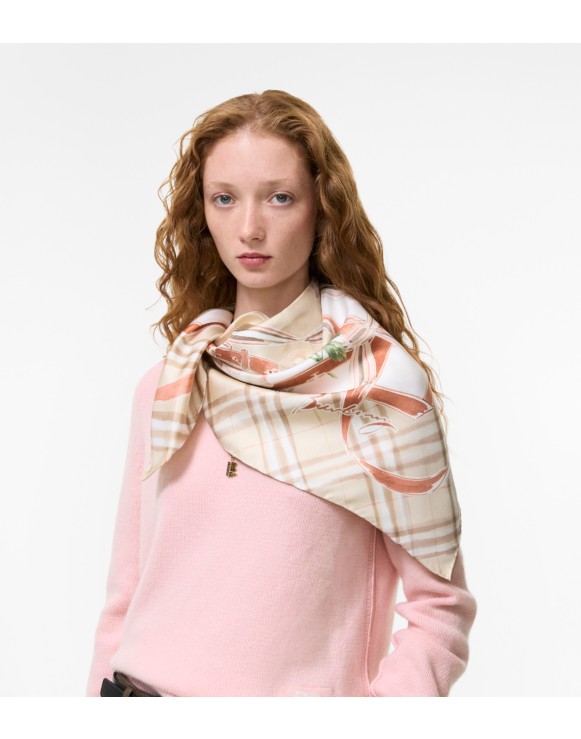 ウィメンズ シルク、ウール、カシミアスカーフ | Burberry® 公式サイト