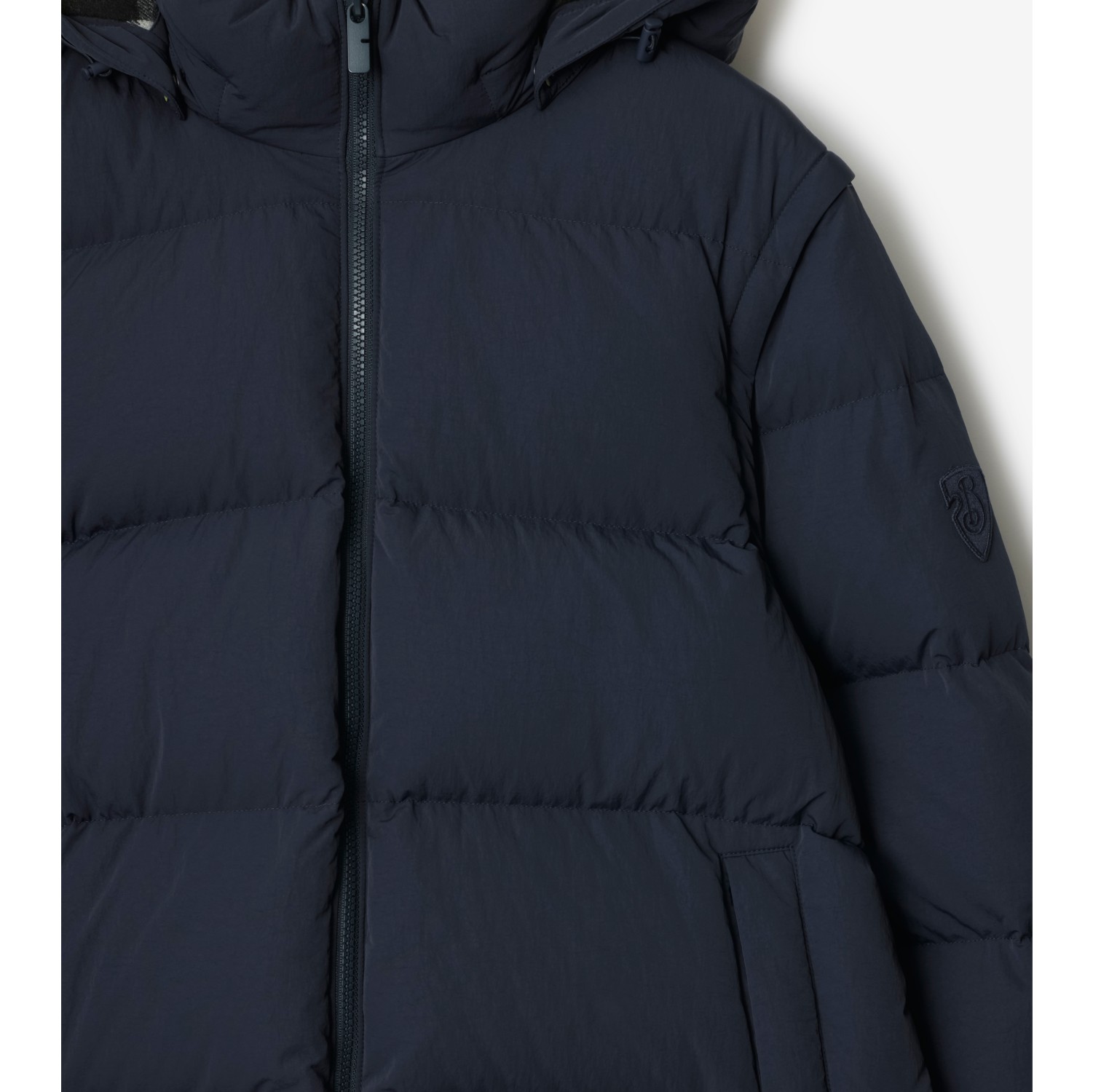 Detachable Sleeve Nylon Puffer Jacket