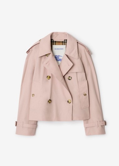Cropped Tropical Gabardine Mayfair Trench Jacket