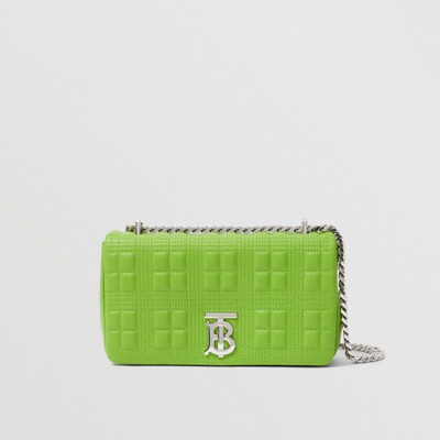 Small Quilted Lambskin Lola Bag in Brilliant Green - Women | Burberry® Official Small Quilted Lambskin Lola Bag in Brilliant Green - Women | Burberry® Official