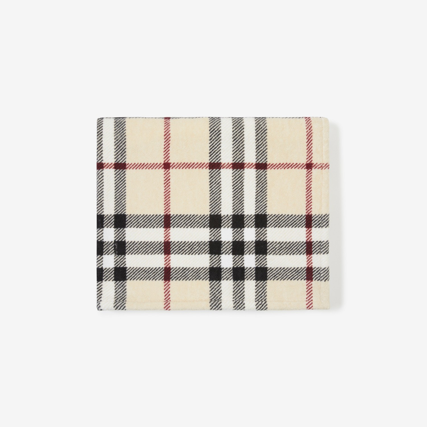 Check Cotton Towel in Stone | Burberry® Official