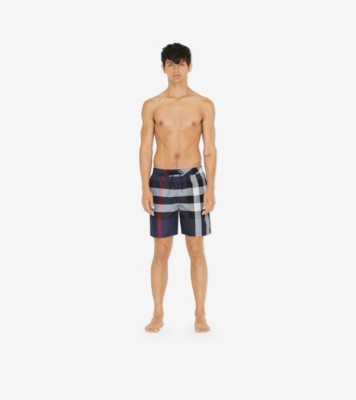 Burberry swimsuit mens blue on sale