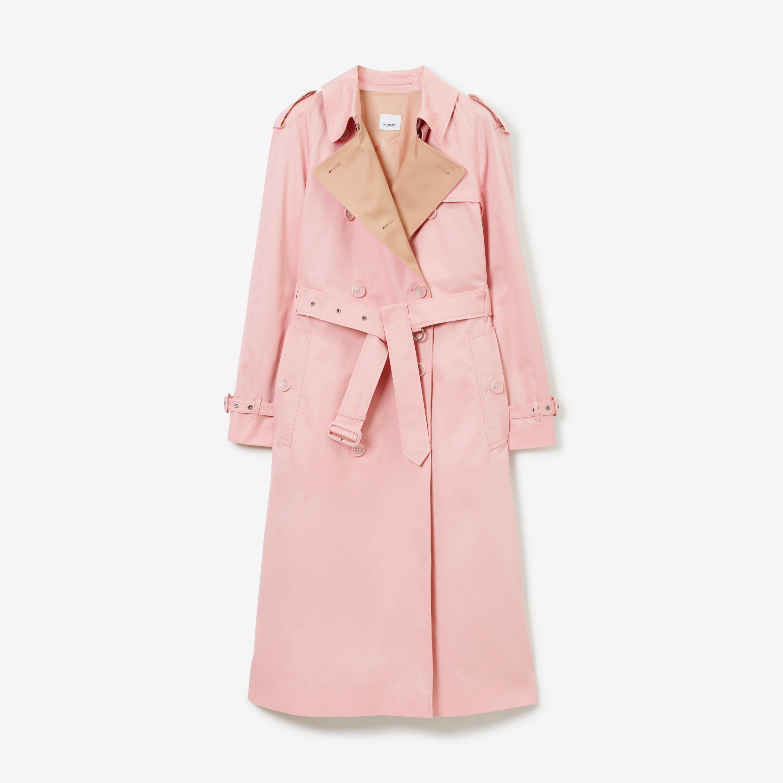 Cotton Gabardine Trench Coat in Sorbet Pink - Women | Burberry® Official - 1