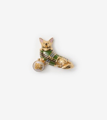 Corgi Brooch in Gold - Women | Burberry® Official
