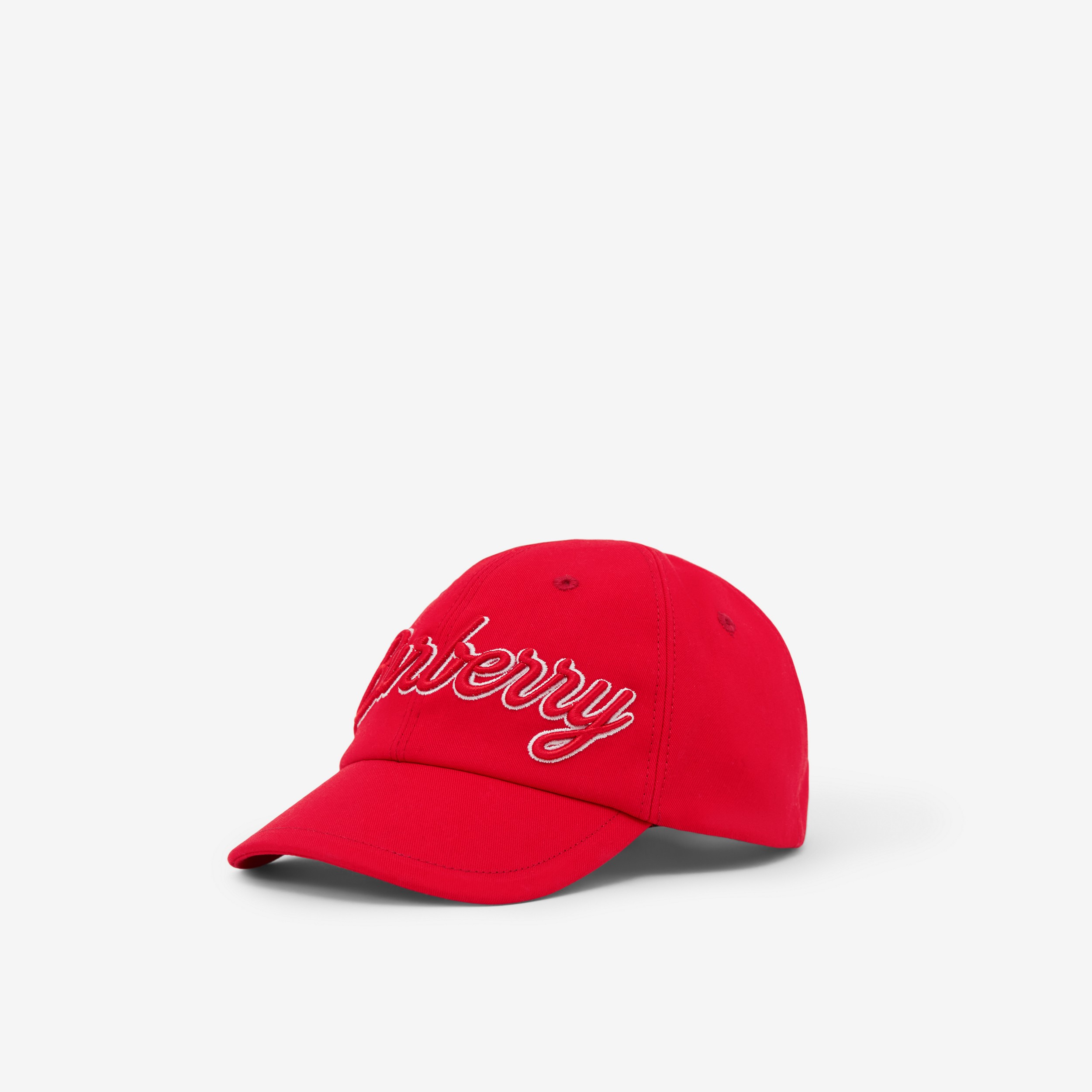 Gorra en algodón de gabardina con logotipo caligrafiado (Rojo Intenso) - Niños | Burberry® oficial - 2