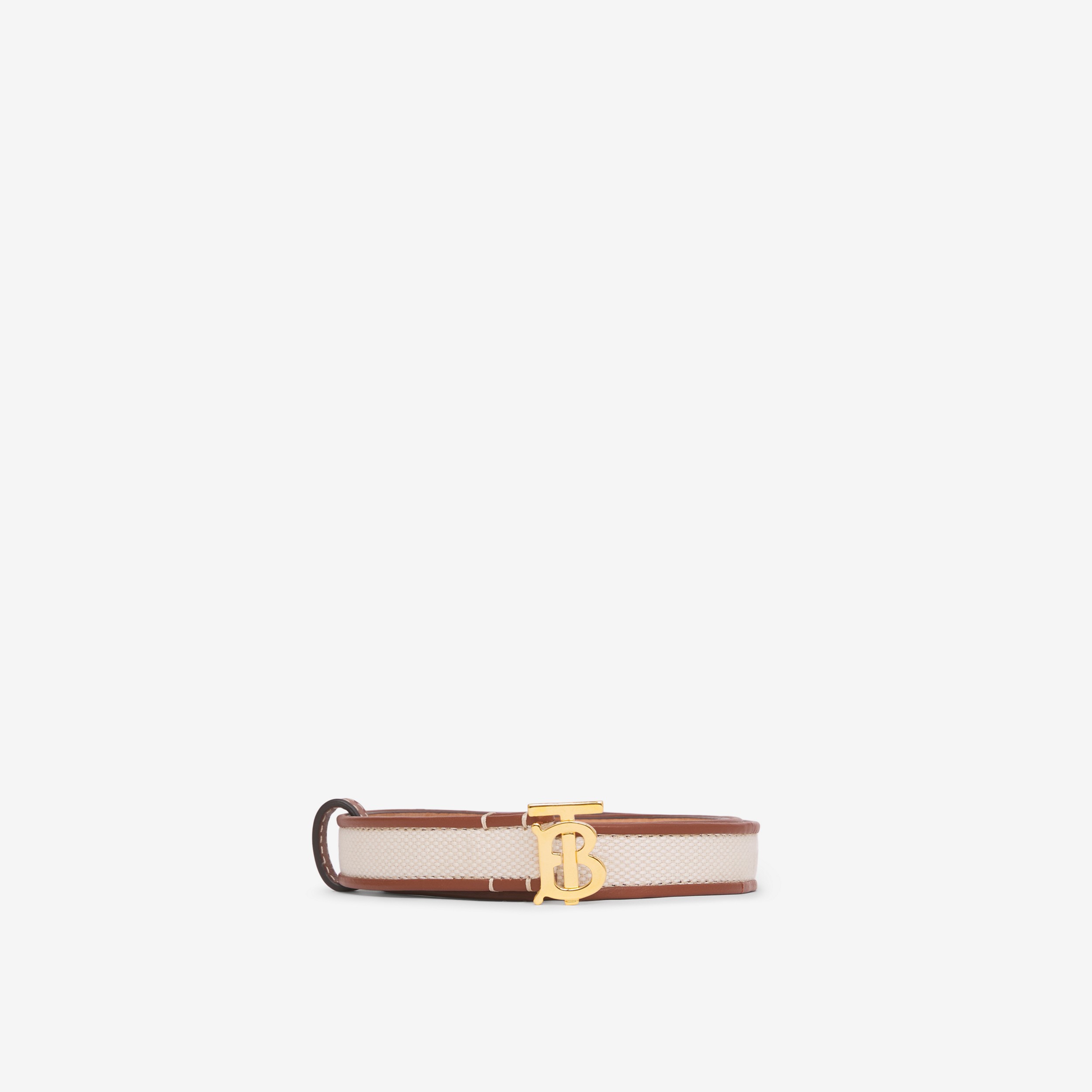 Canvas and Leather TB Belt in Natural/tan - Women | Burberry® Official - 3