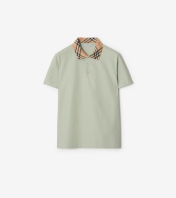 BURBERRY golf チェック柄ポロシャツ ミントグリーン BURBERRY golf