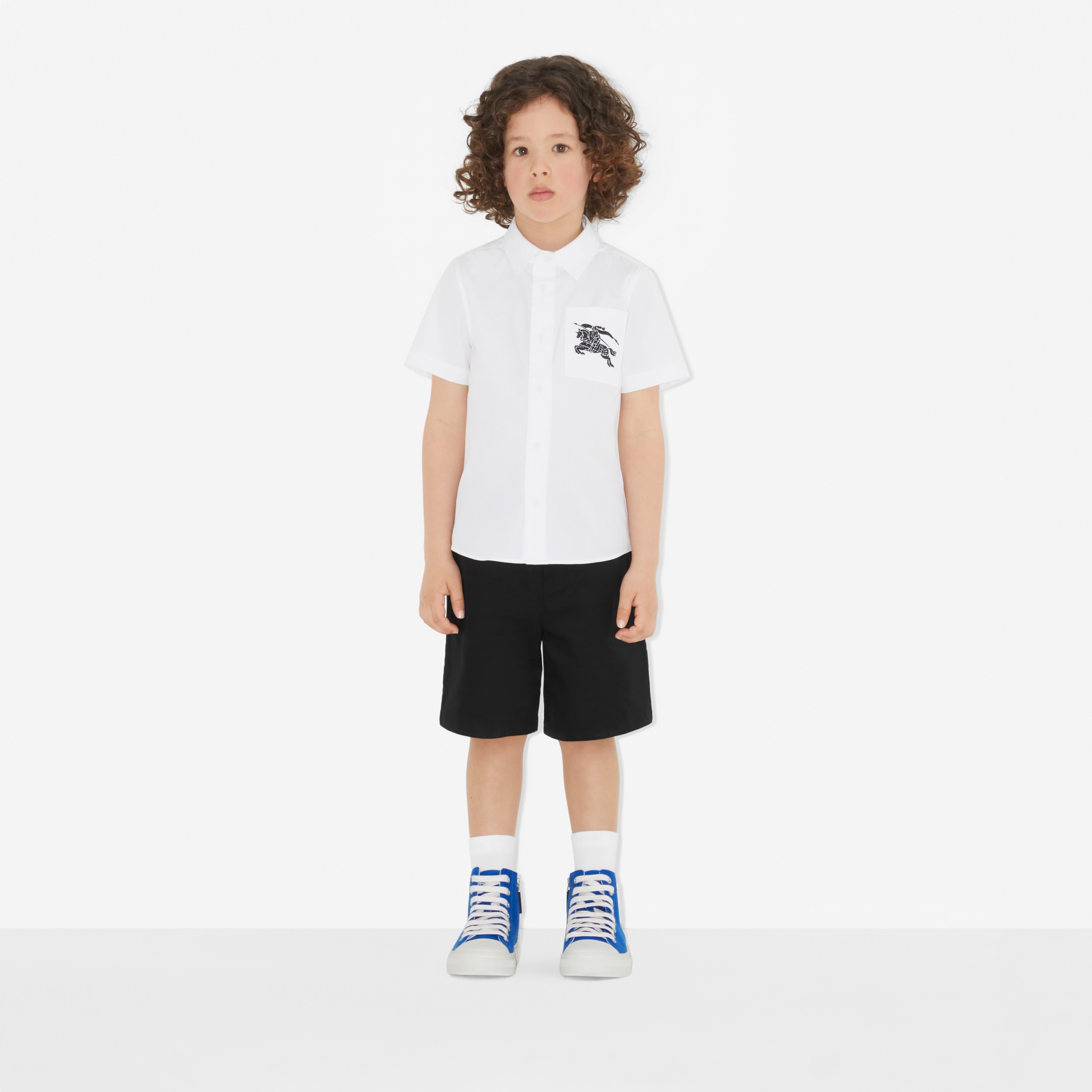 Hemd aus Stretchbaumwolle mit EKD-Motiv (Weiß) | Burberry® - 3