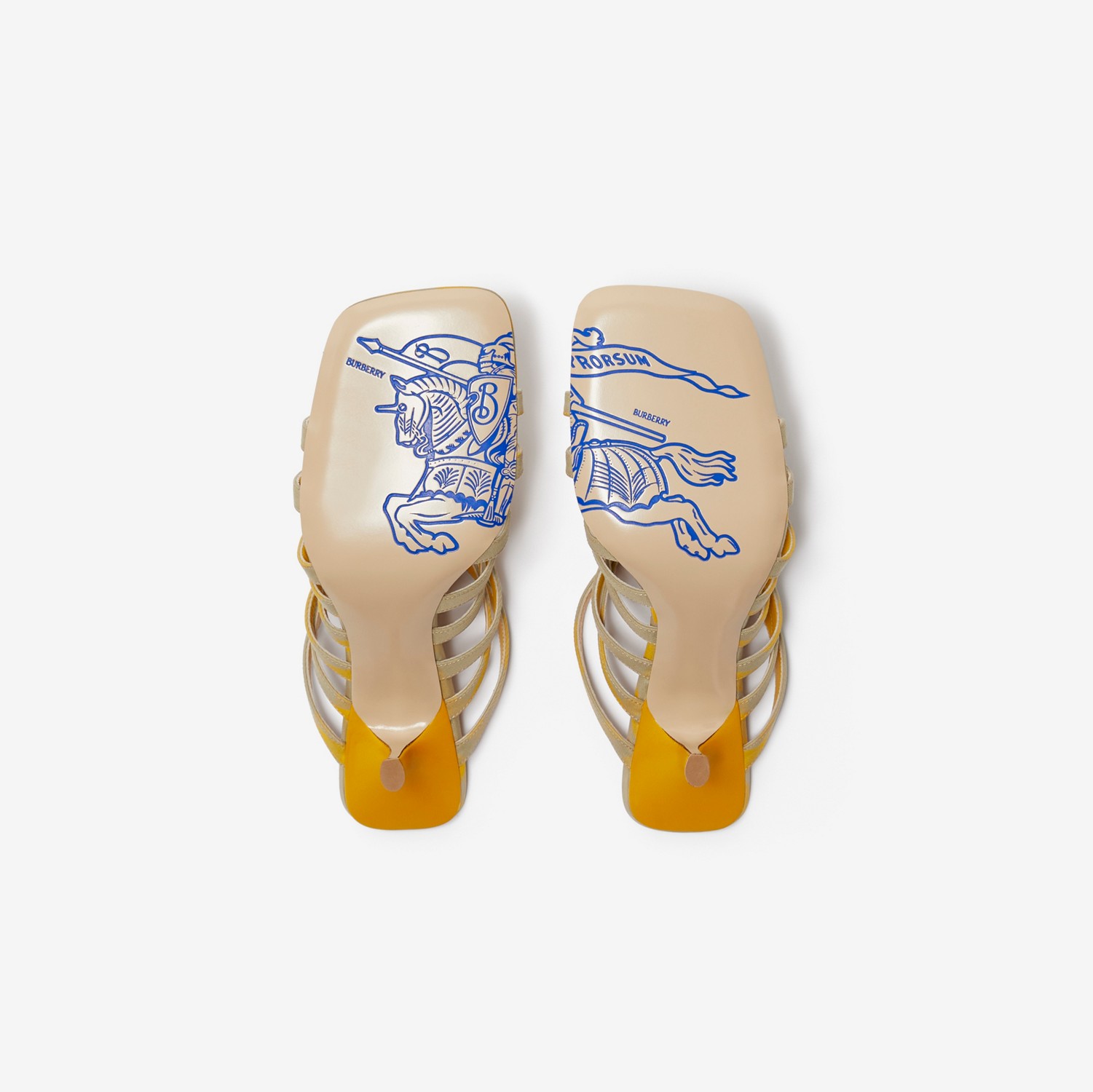 格纹棉质 Step 凉鞋 (猎户米) - 女士 | Burberry® 博柏利官网