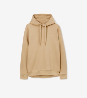 Check EKD Cotton Hoodie in Soft fawn Men Burberry Official