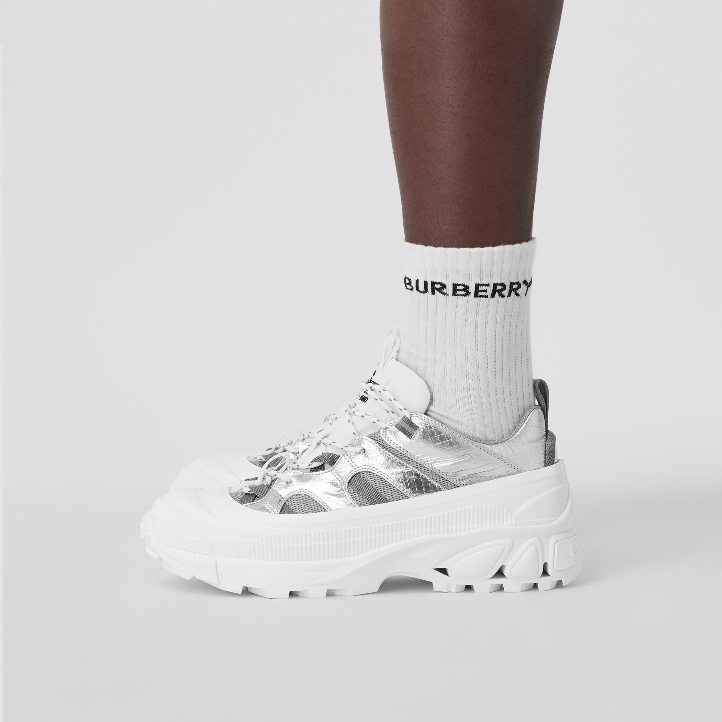 burberry silver shoes