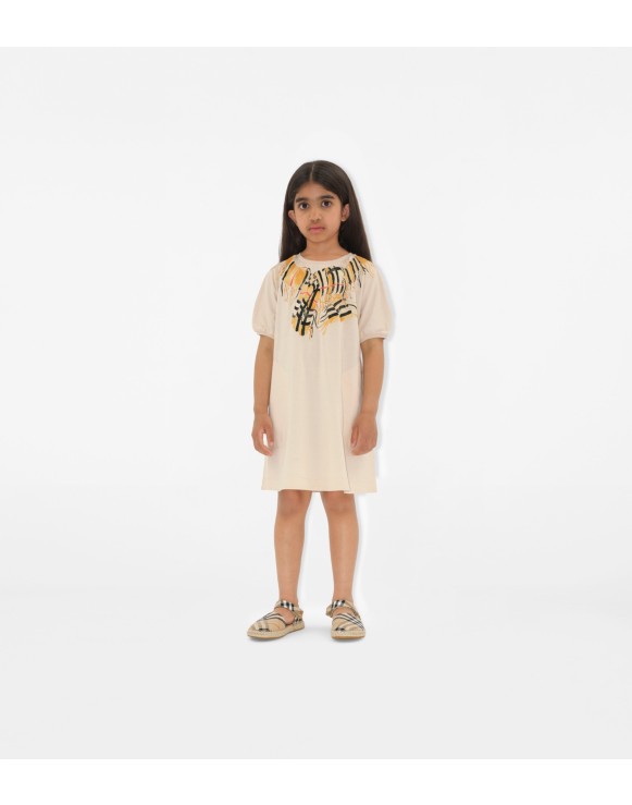 Robe en coton à imprimé écharpe