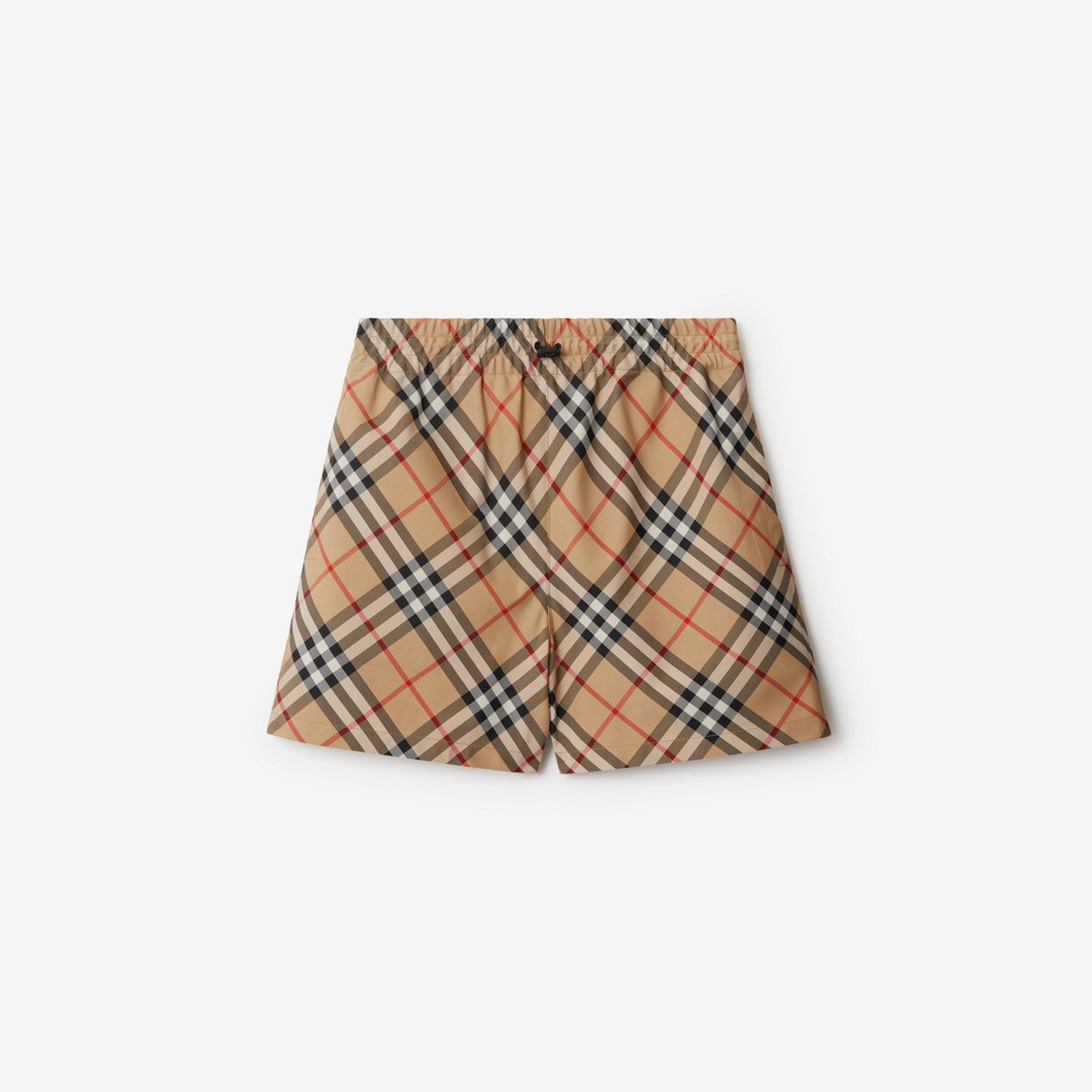 Burberry Check Shorts In Sand