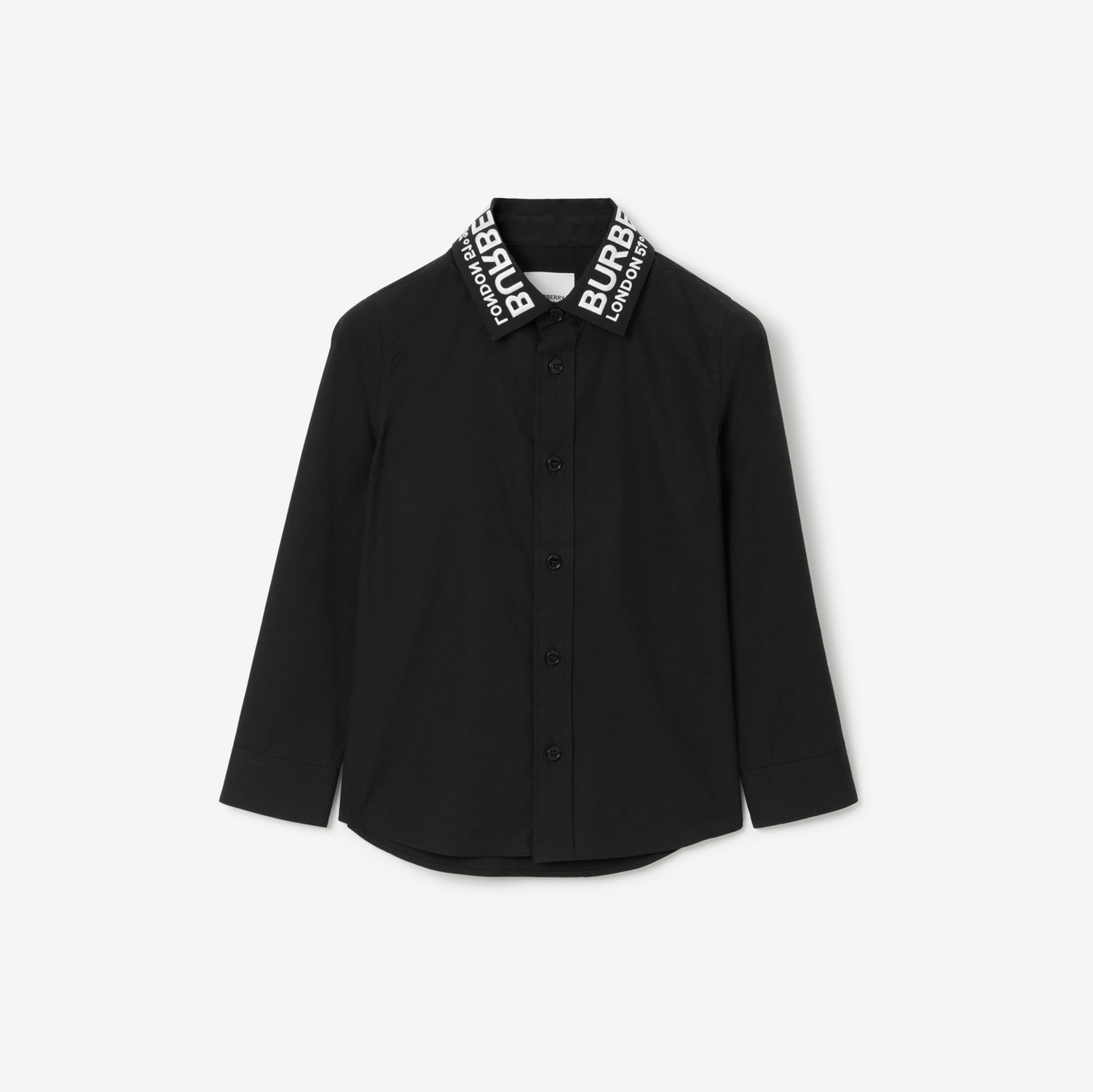 Coordinates Cotton Shirt in Black | Burberry® Official
