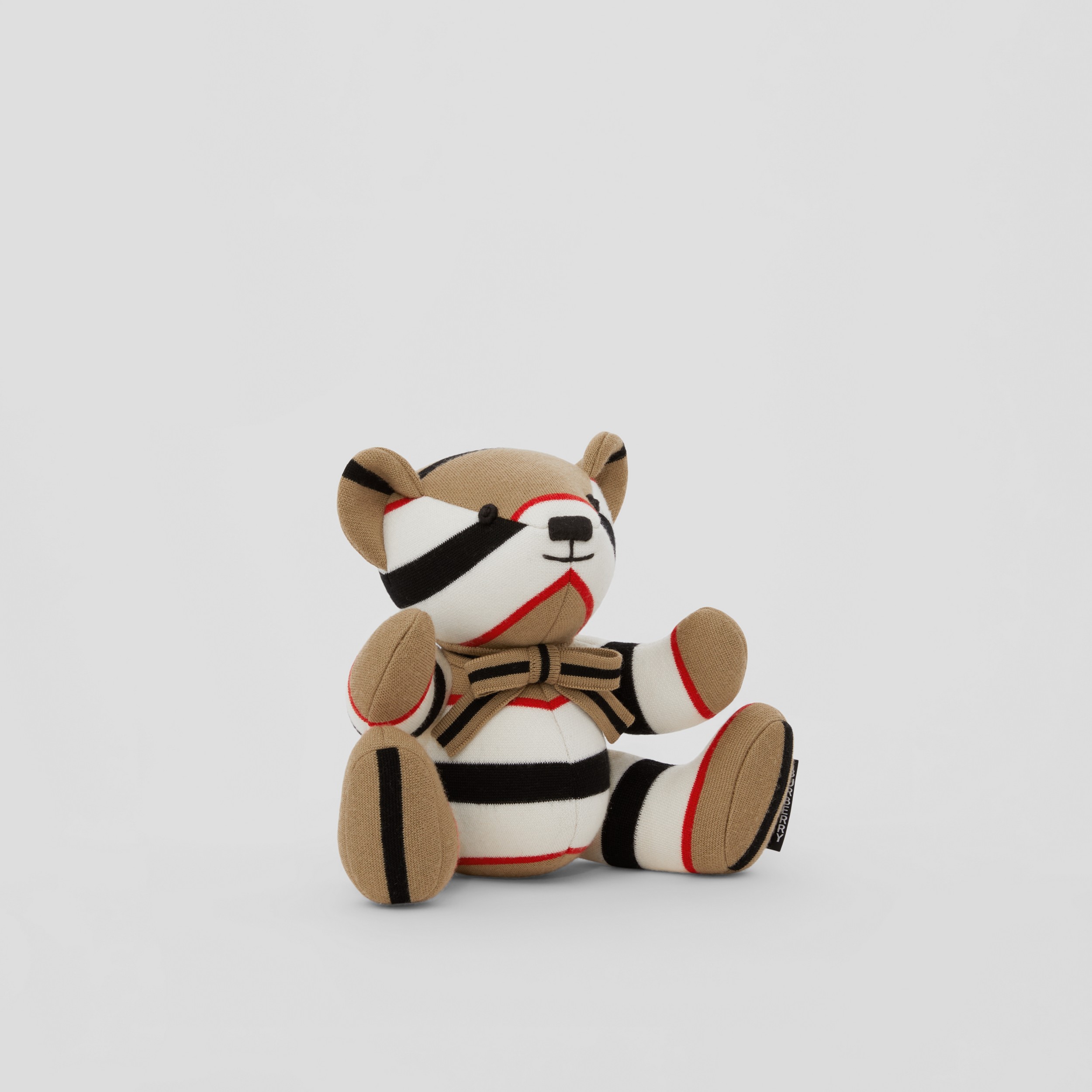 Striped Wool Thomas Bear in Archive Beige - Children | Burberry® Official - 3