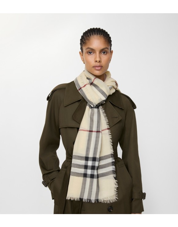 ウィメンズ シルク、ウール、カシミアスカーフ | Burberry® 公式サイト