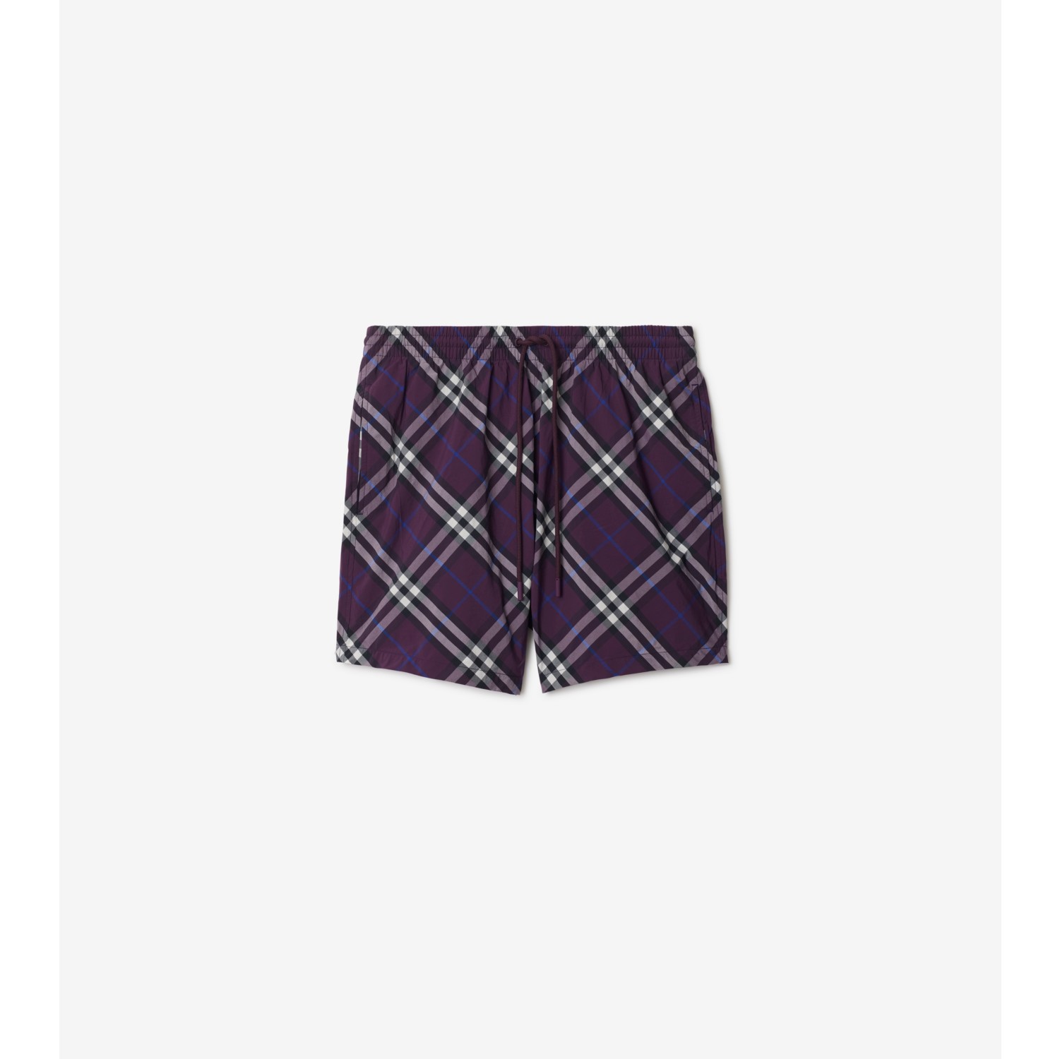 Check Swim Shorts in Pansy Men Burberry Official