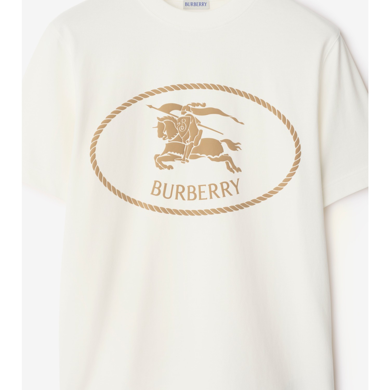 Knight Stamp Cotton T-shirt in Chalk white - Men | Burberry® Official