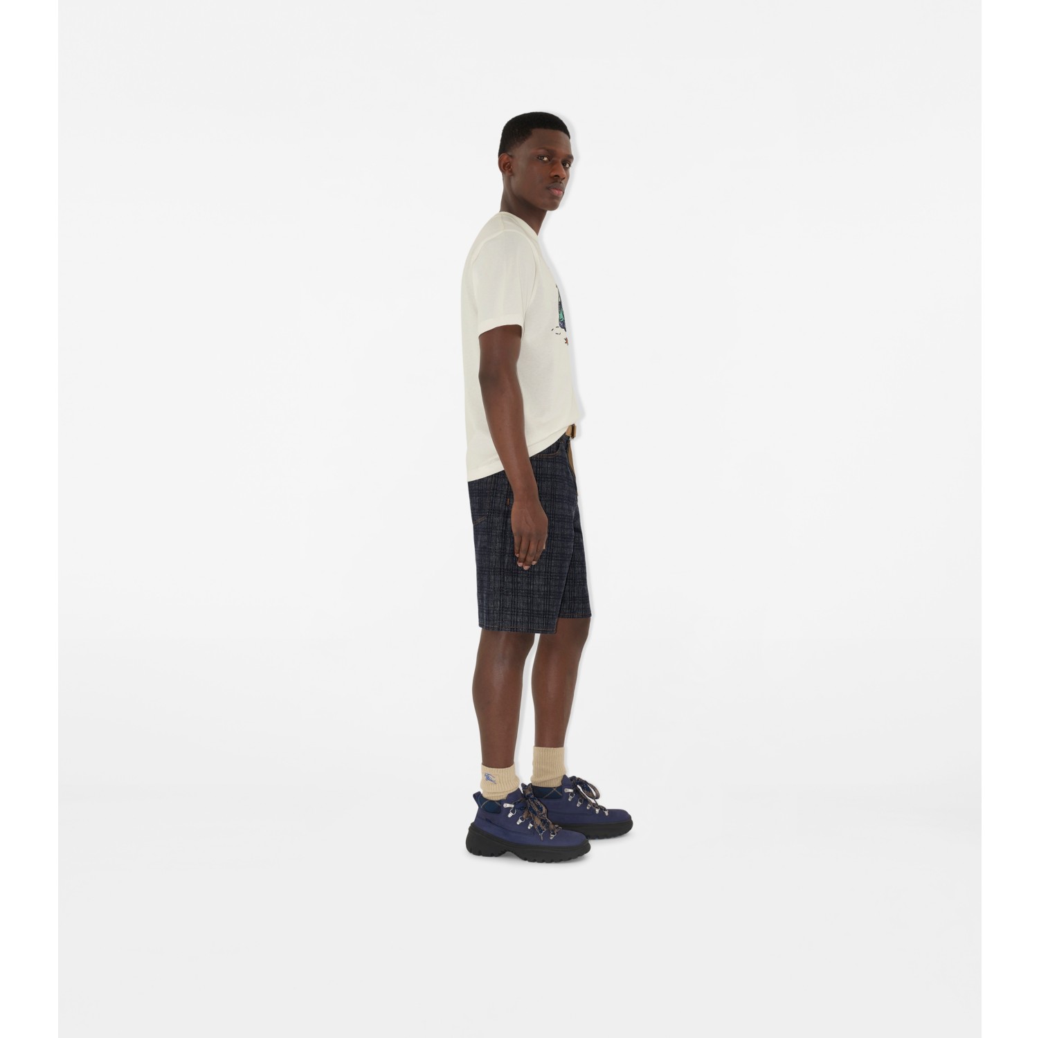 Short en denim Check