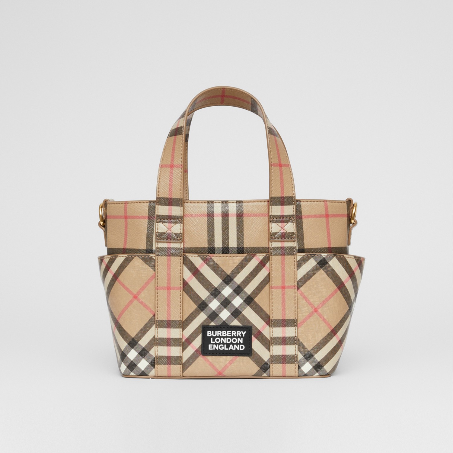 Mini London Tote Bag in Archive Beige - Women | Burberry® Official