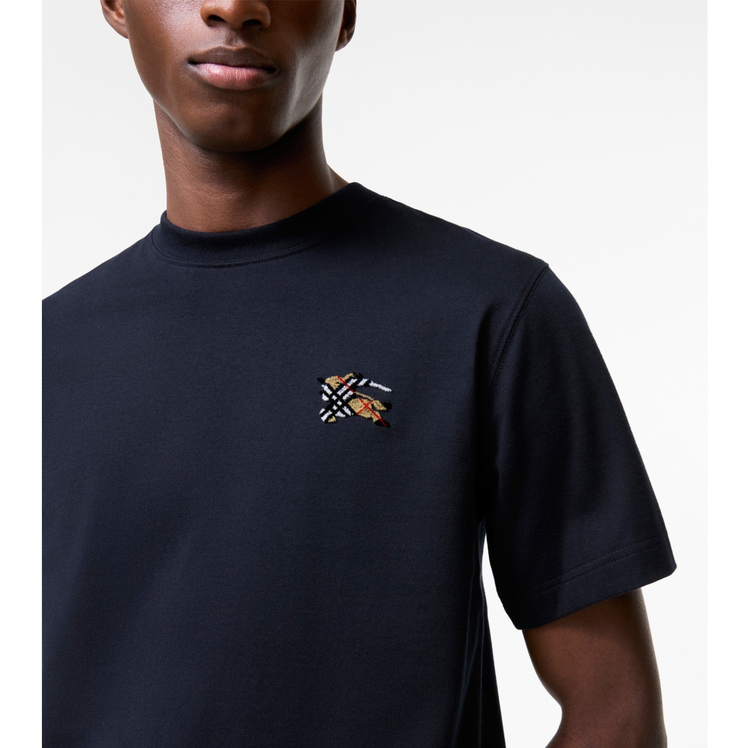 Cotton T-shirt in Navy - Men | Burberry® Official
