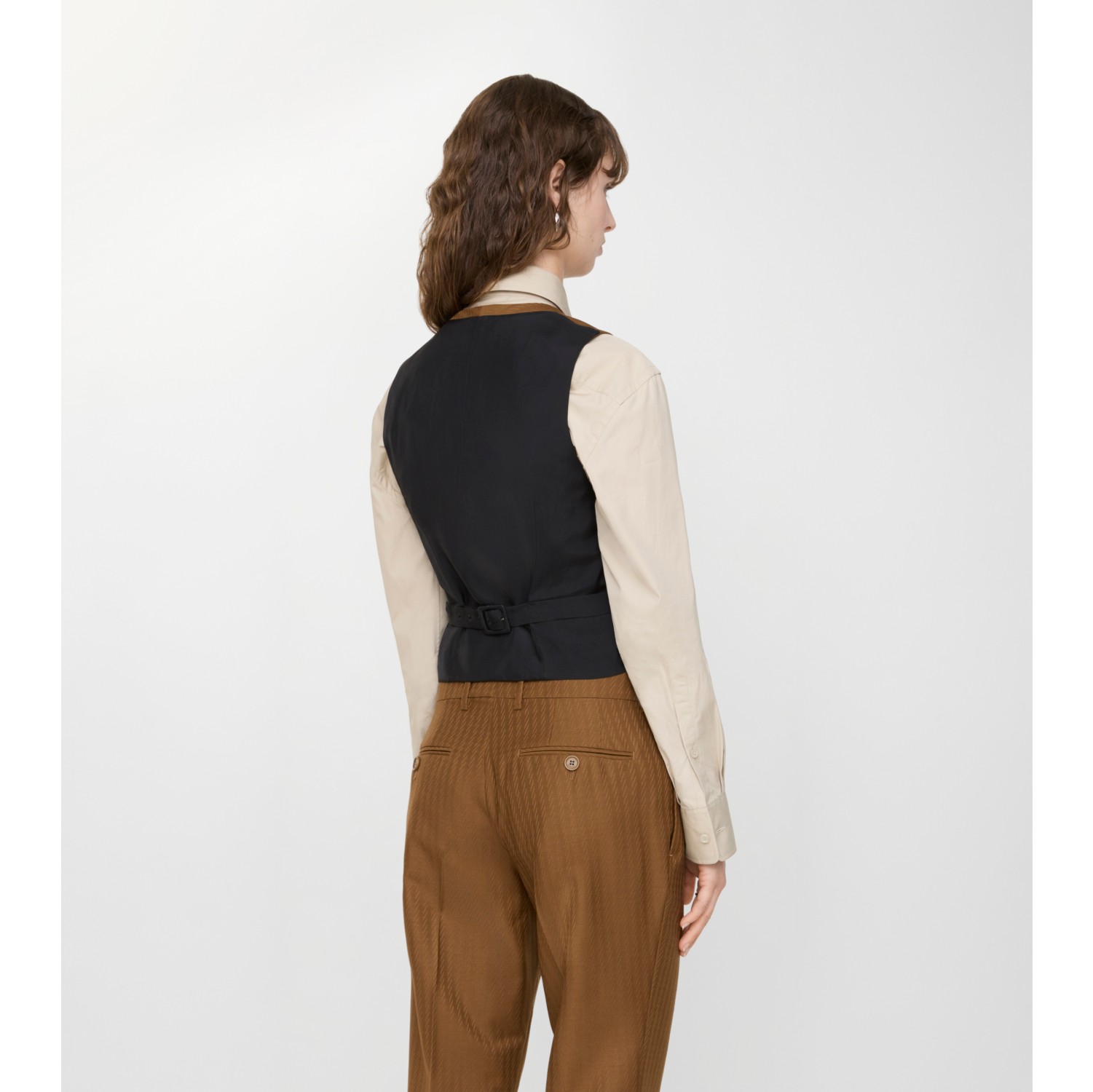 Wool Mohair Waistcoat in Hazelnut brown - Women | Burberry® Official