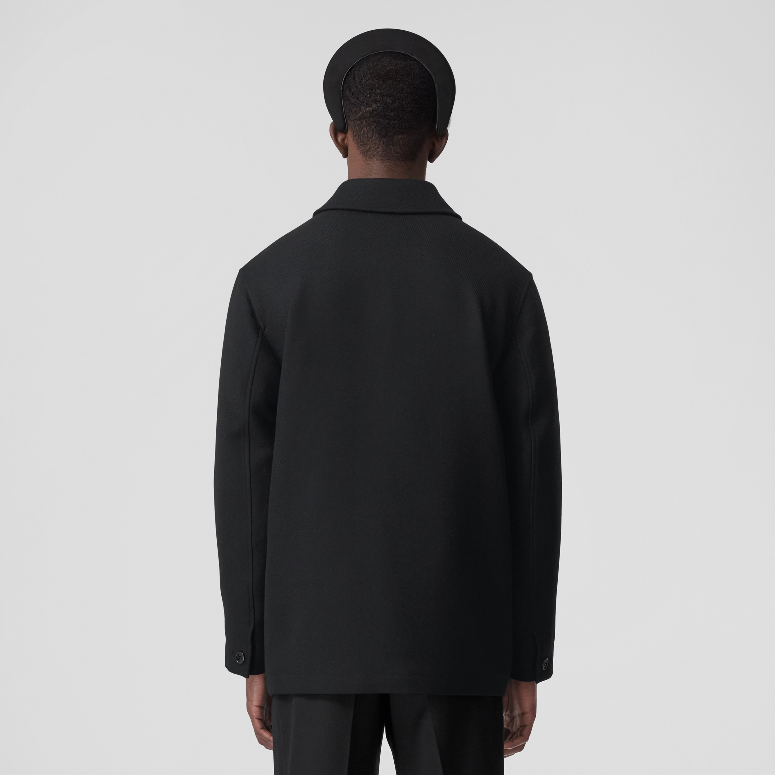 Pocket Detail Wool Jacket in Black - Men | Burberry® Official - 3