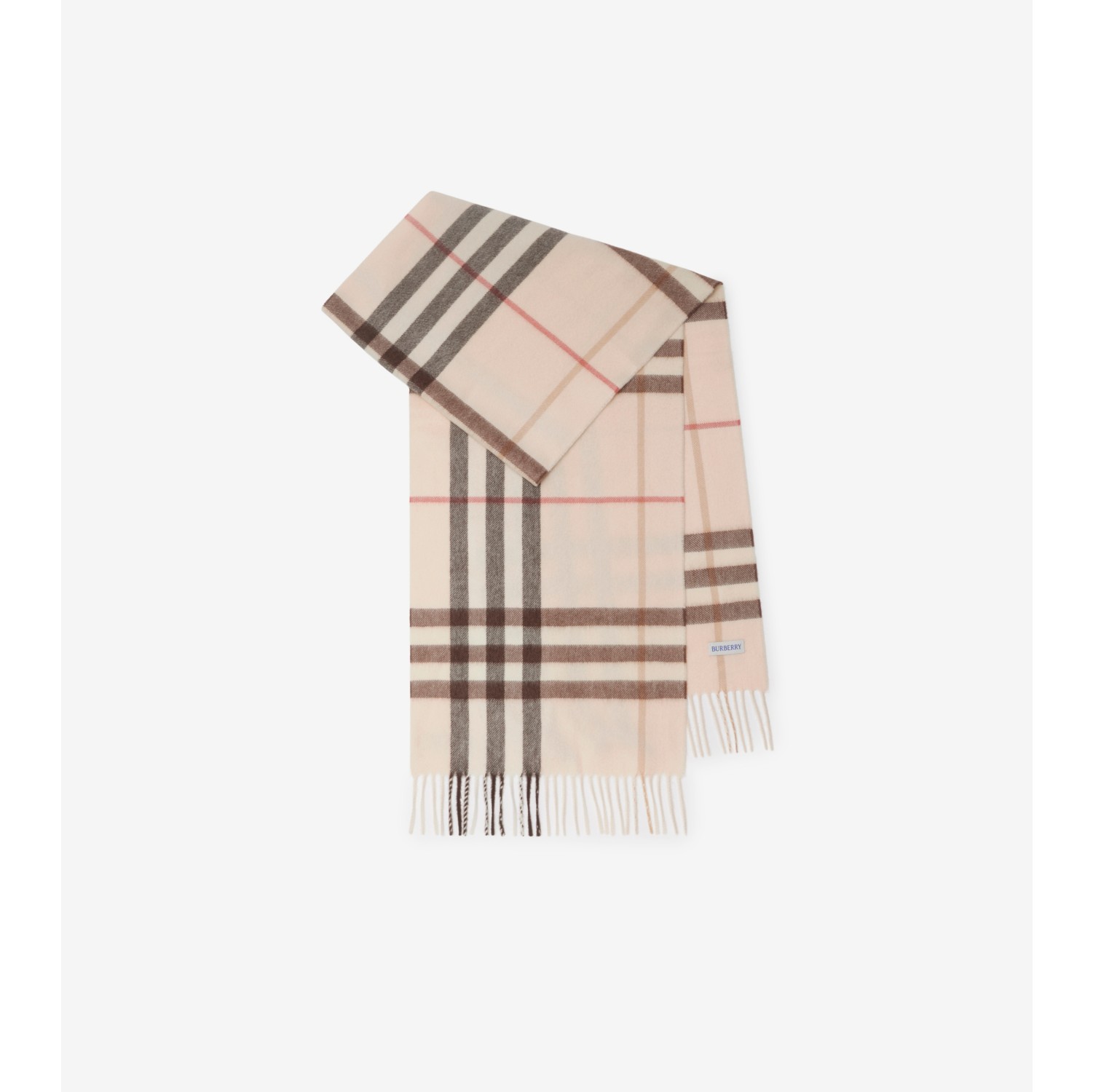 Check Cashmere Scarf in Alabaster Burberry Official