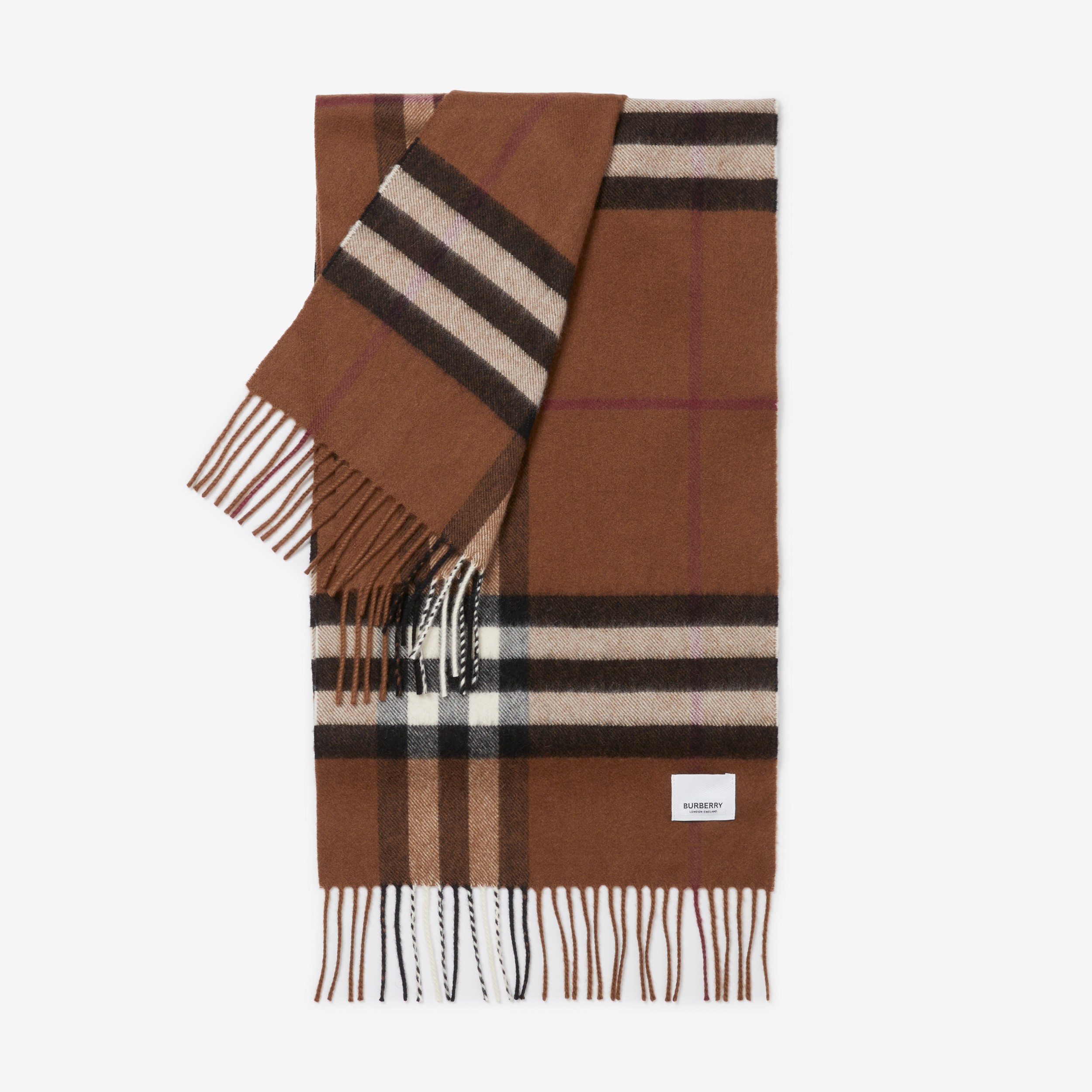 The Burberry Check Cashmere Scarf in Birch Brown | Burberry® Official - 3