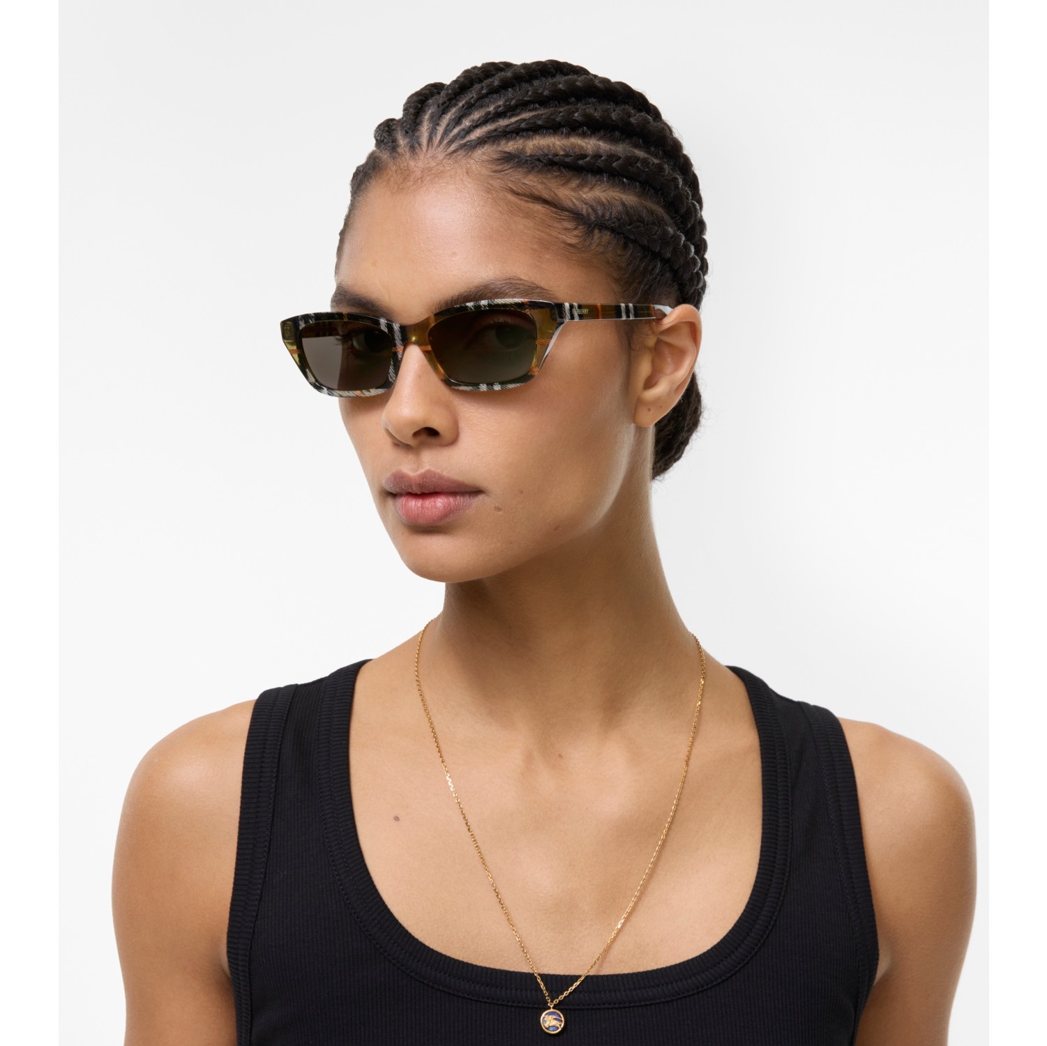 Lunettes de soleil rectangulaires Gradient Check