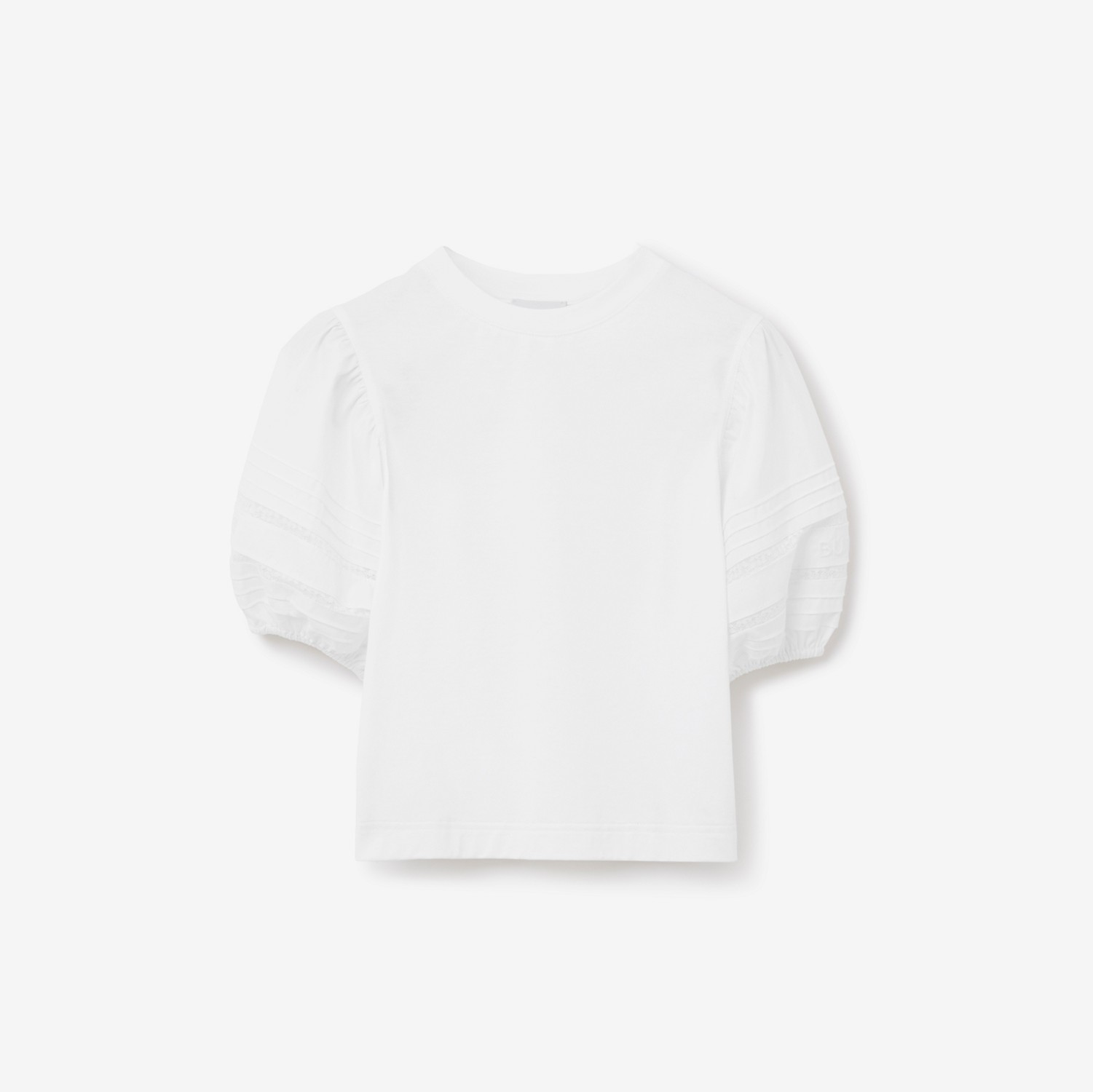 レーストリム コットンTシャツ (ホワイト) | Burberry®公式サイト