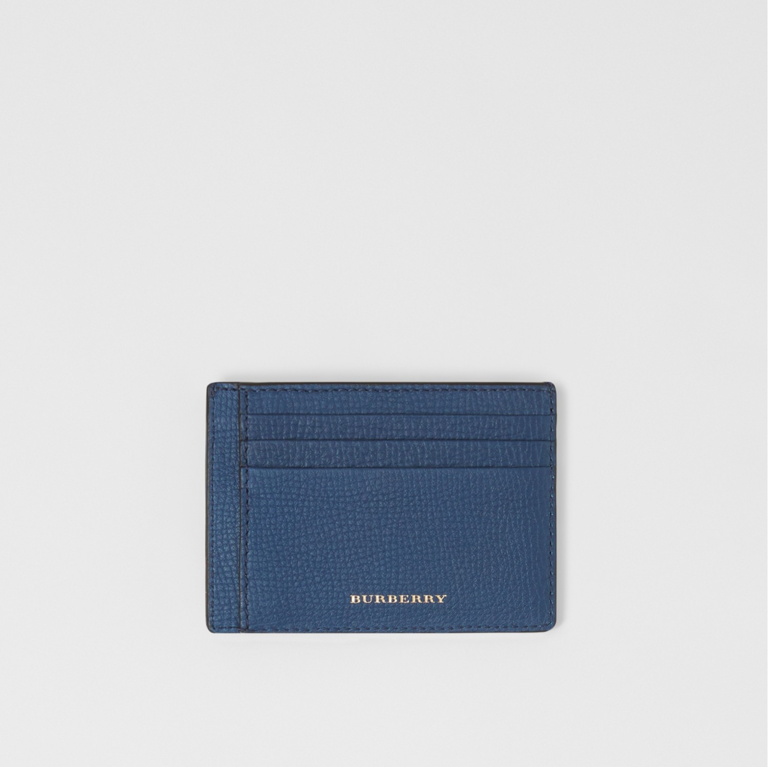 House Check and Leather Money Clip Card Case