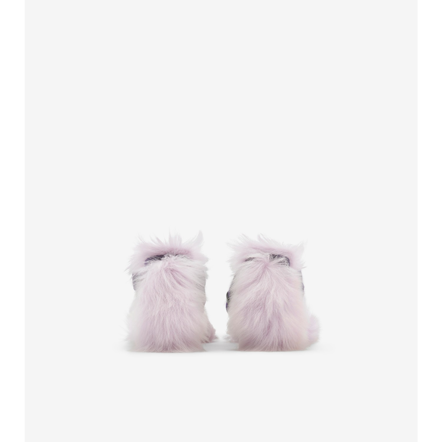 Shearling Step Post Sandals in Mallow/black - Women | Burberry® Official