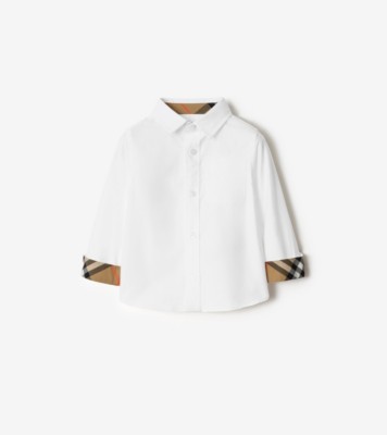 Cotton Oxford Shirt in White | Burberry® Official