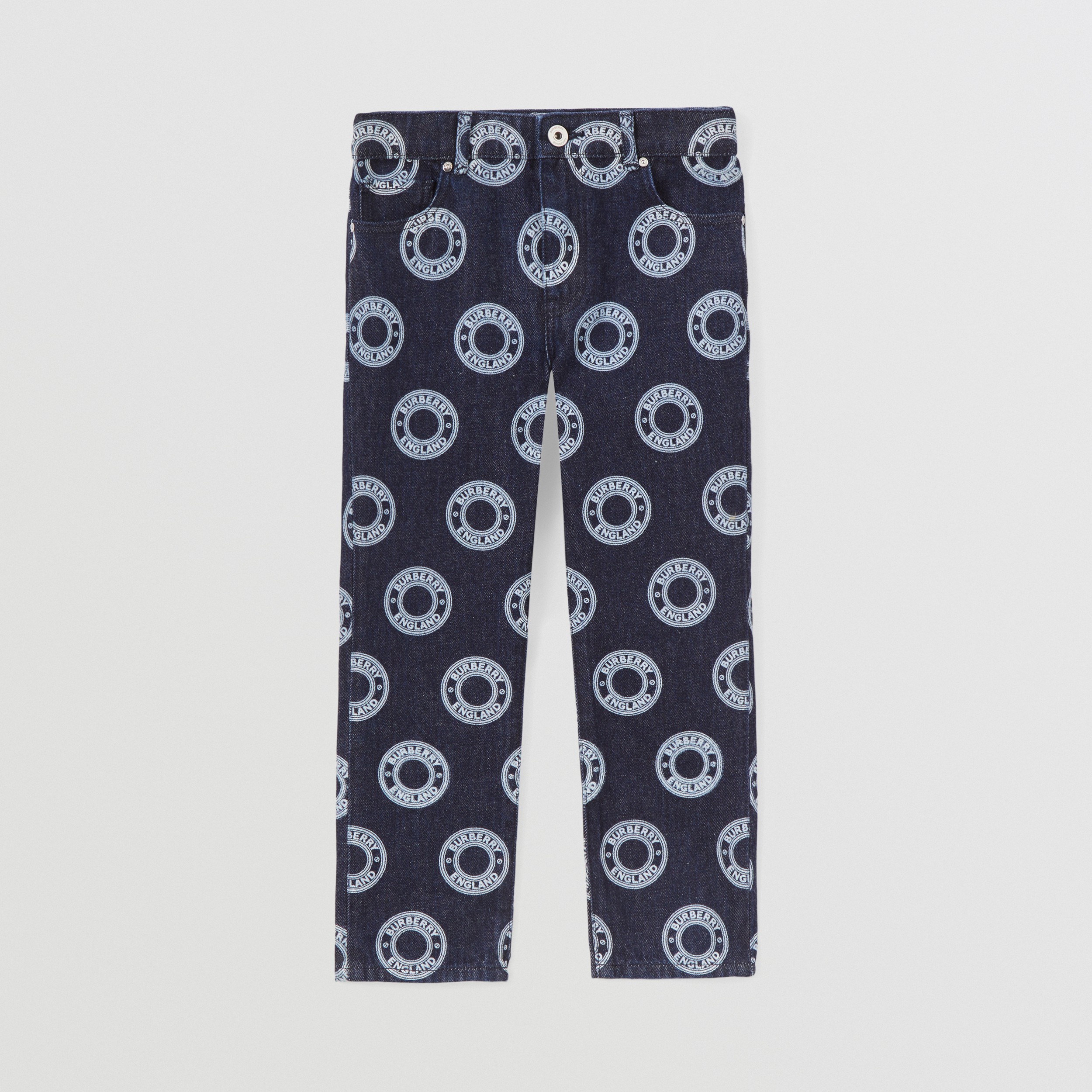 Logo Graphic Japanese Denim Jeans in Indigo | Burberry® Official - 1