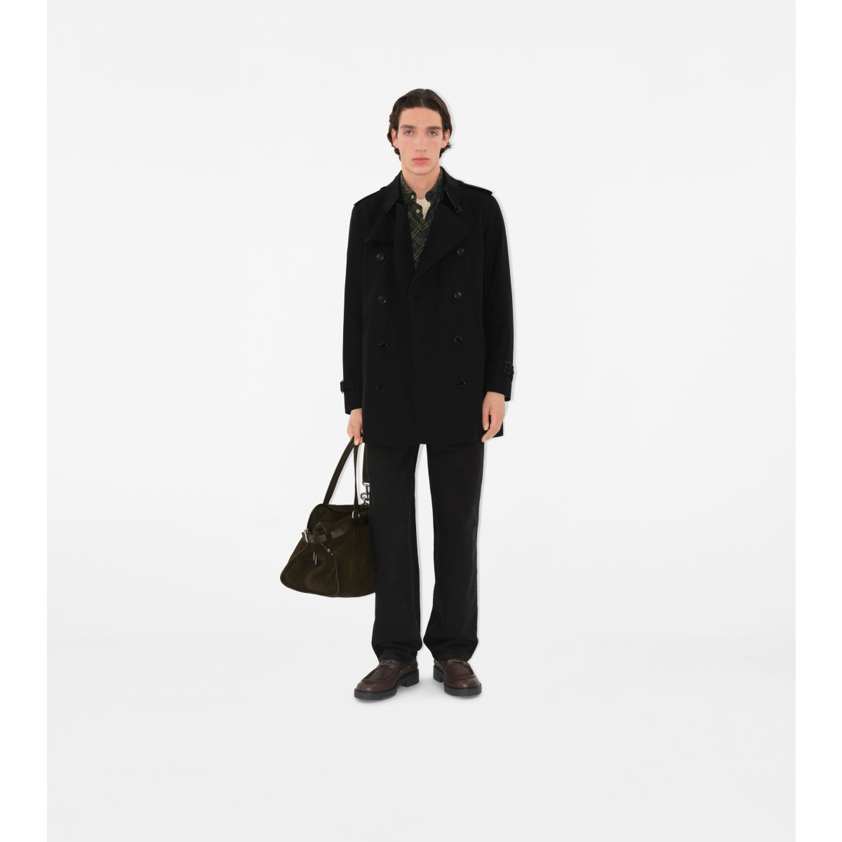  Check Short Kensington Heritage Trench Coat