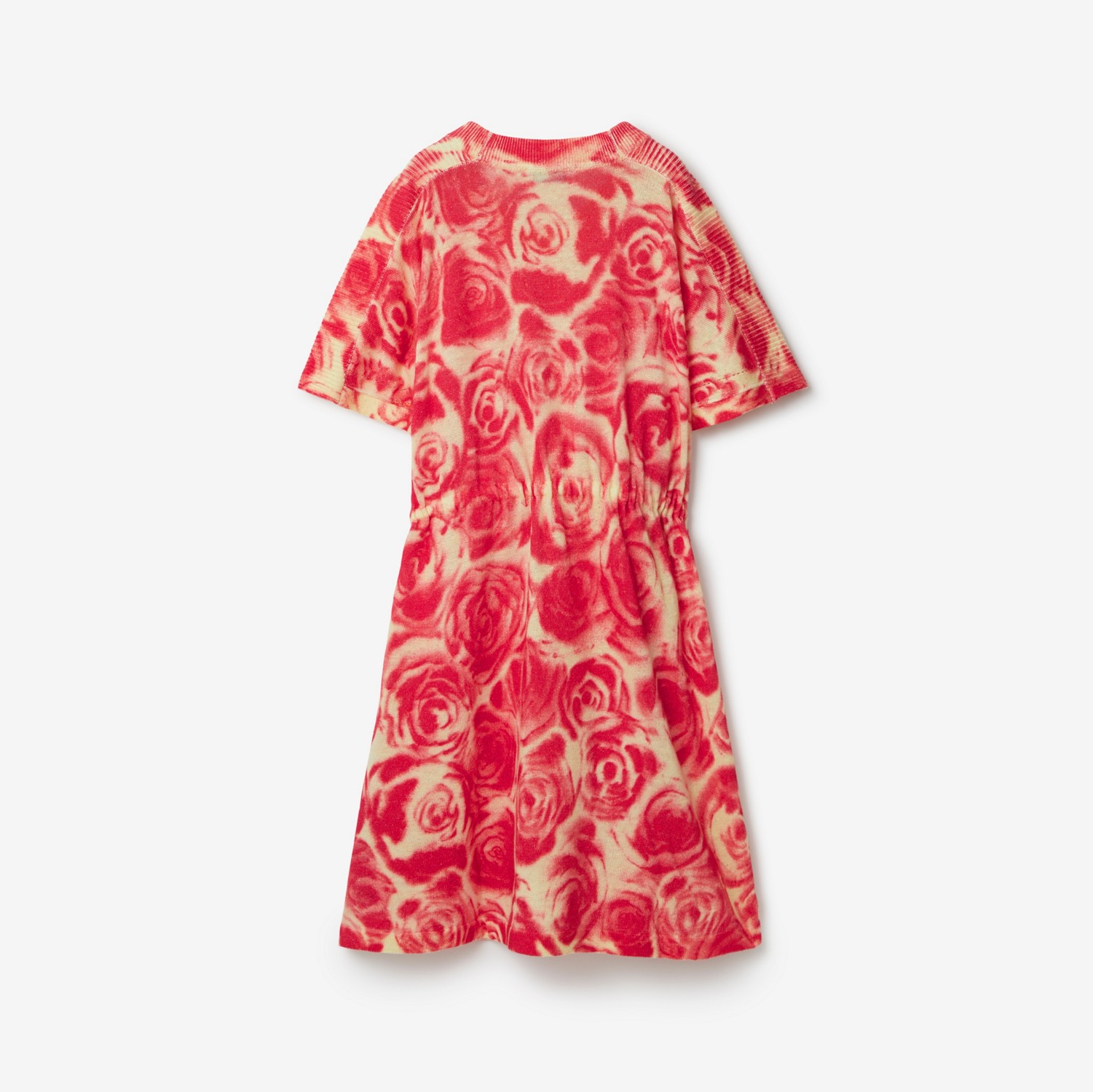 Robe en lin et coton à imprimé roses