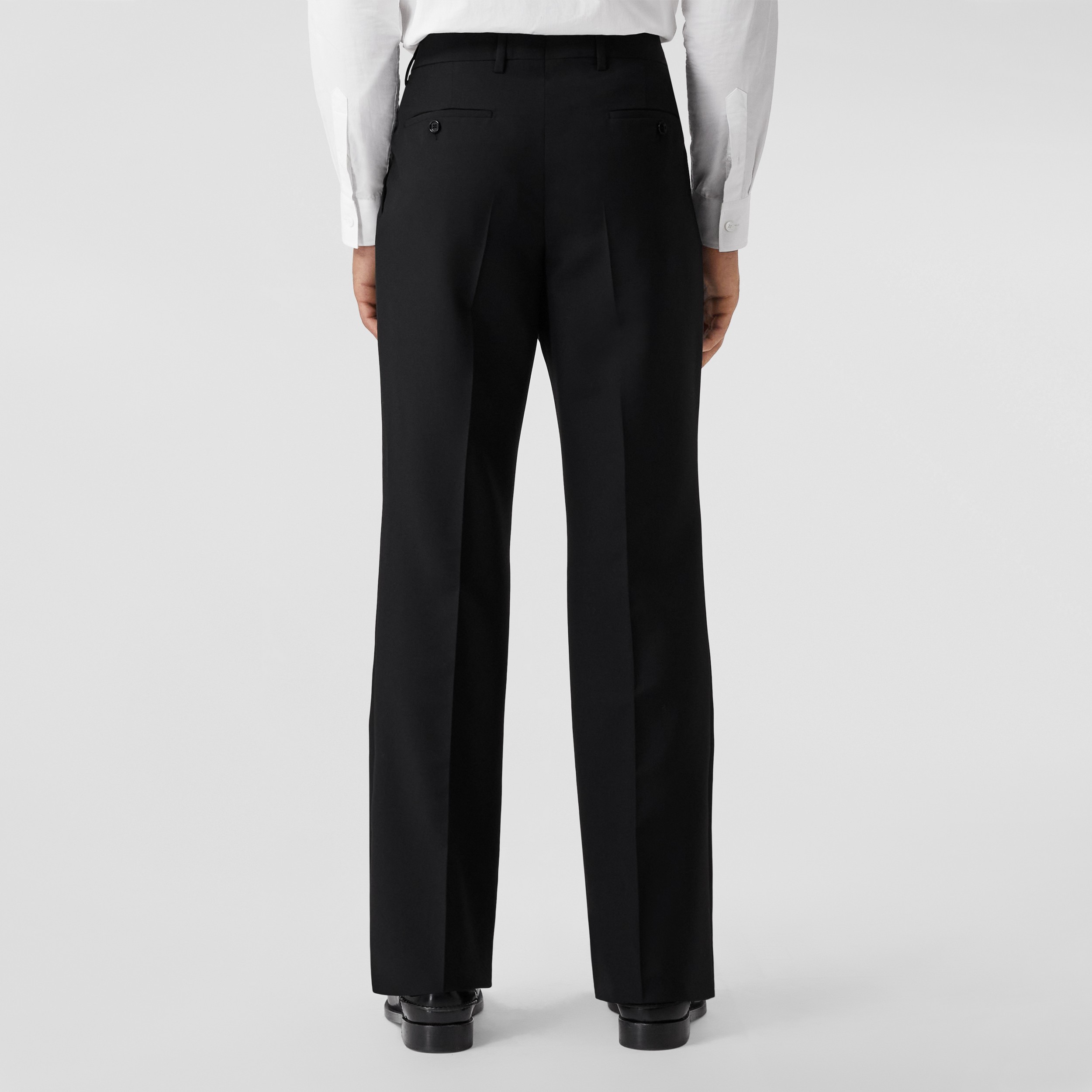Classic Fit Wool Mohair Tailored Trousers in Black - Men | Burberry®  Official
