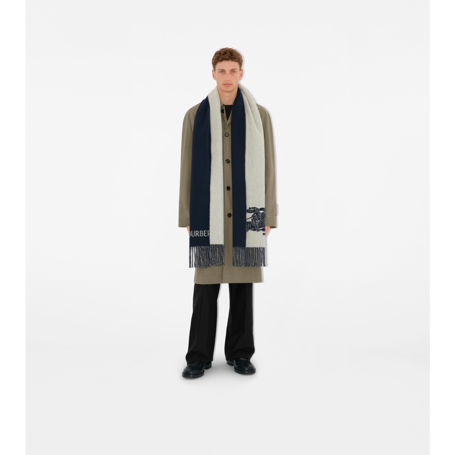 リバーシブル EKD カシミアスカーフ (ストーム) | Burberry®公式サイト