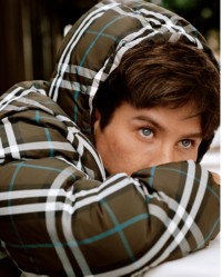 Irish Actor Barry Keoghan in Burberry Check Puffa Jacket