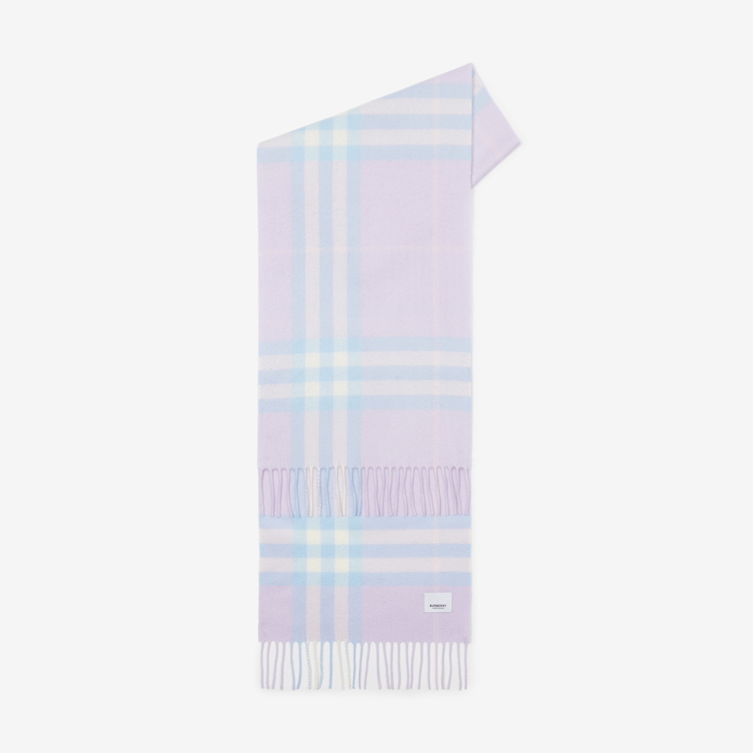 The Burberry Check Cashmere Scarf in Soft Lilac | Burberry® Official - 2