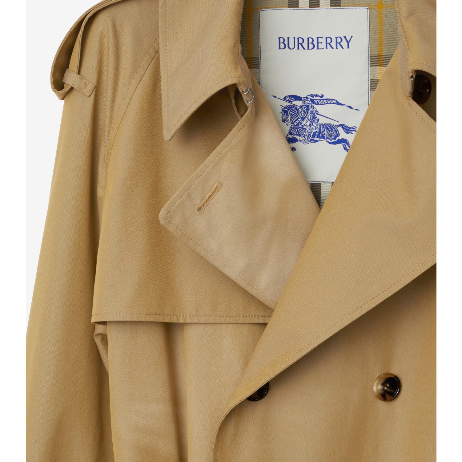 Long Gabardine Trench Coat in Spelt - Women | Burberry® Official