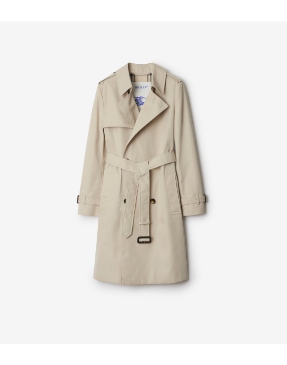 Mittellanger Baumwollmisch-Trenchcoat