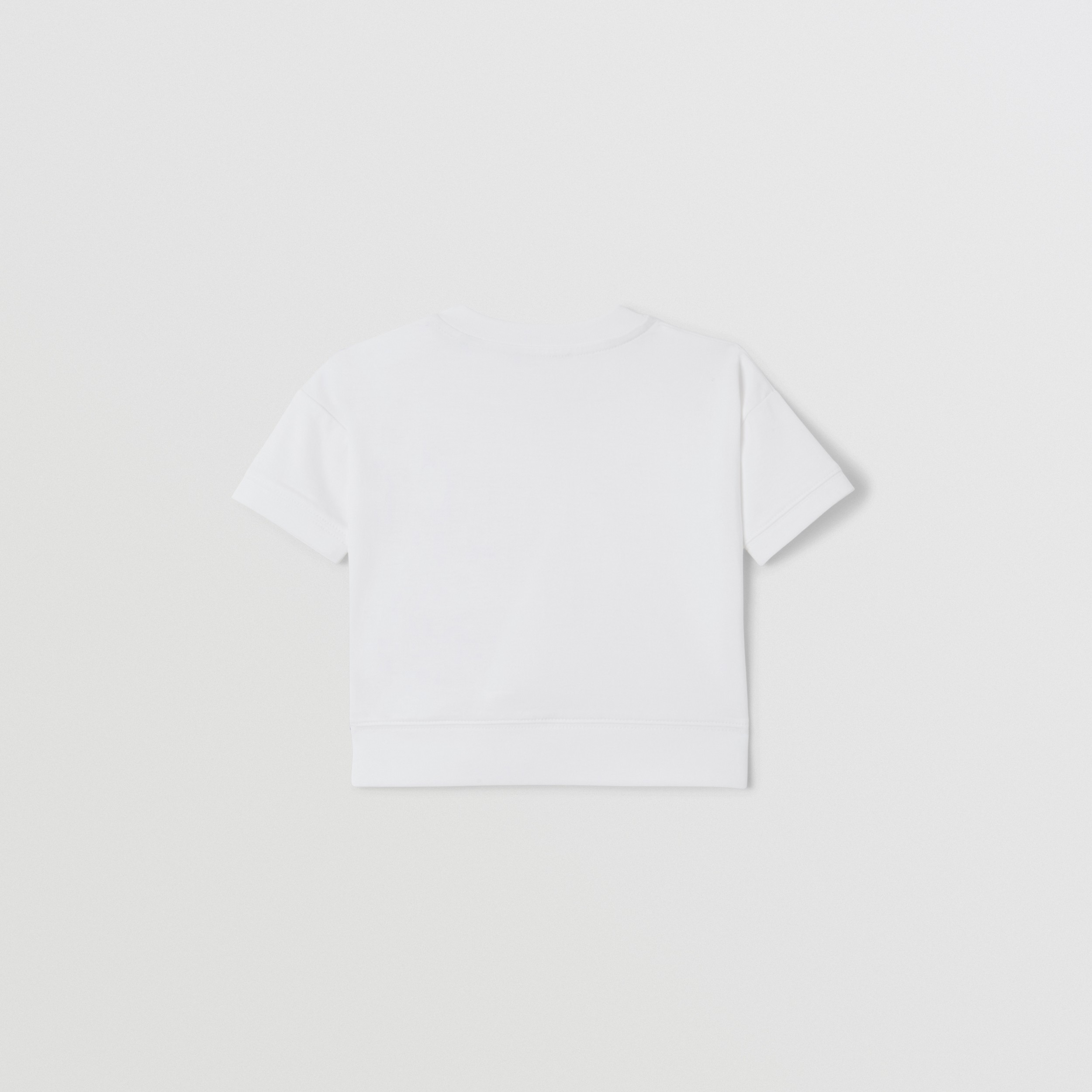 Deer Motif Cotton T-shirt in White - Children | Burberry® Official - 4