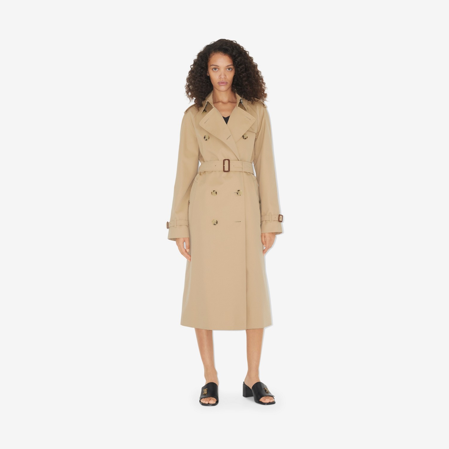 Trench coat Heritage Waterloo largo (Miel) - Mujer | Burberry® oficial